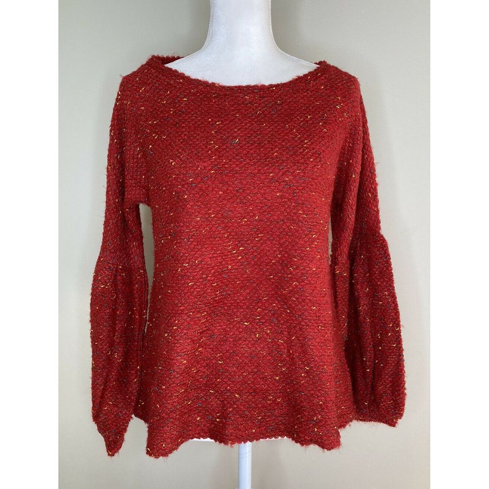 BLUE TASSEL Women’s Long Sleeve Boat Neck Top M